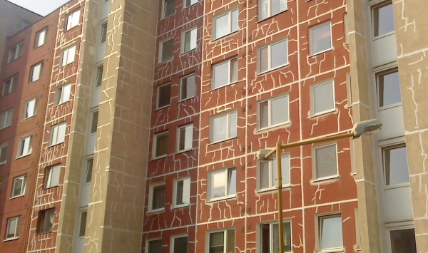 Obnova fasády na Budapeštianskej ulici v Košiciach.